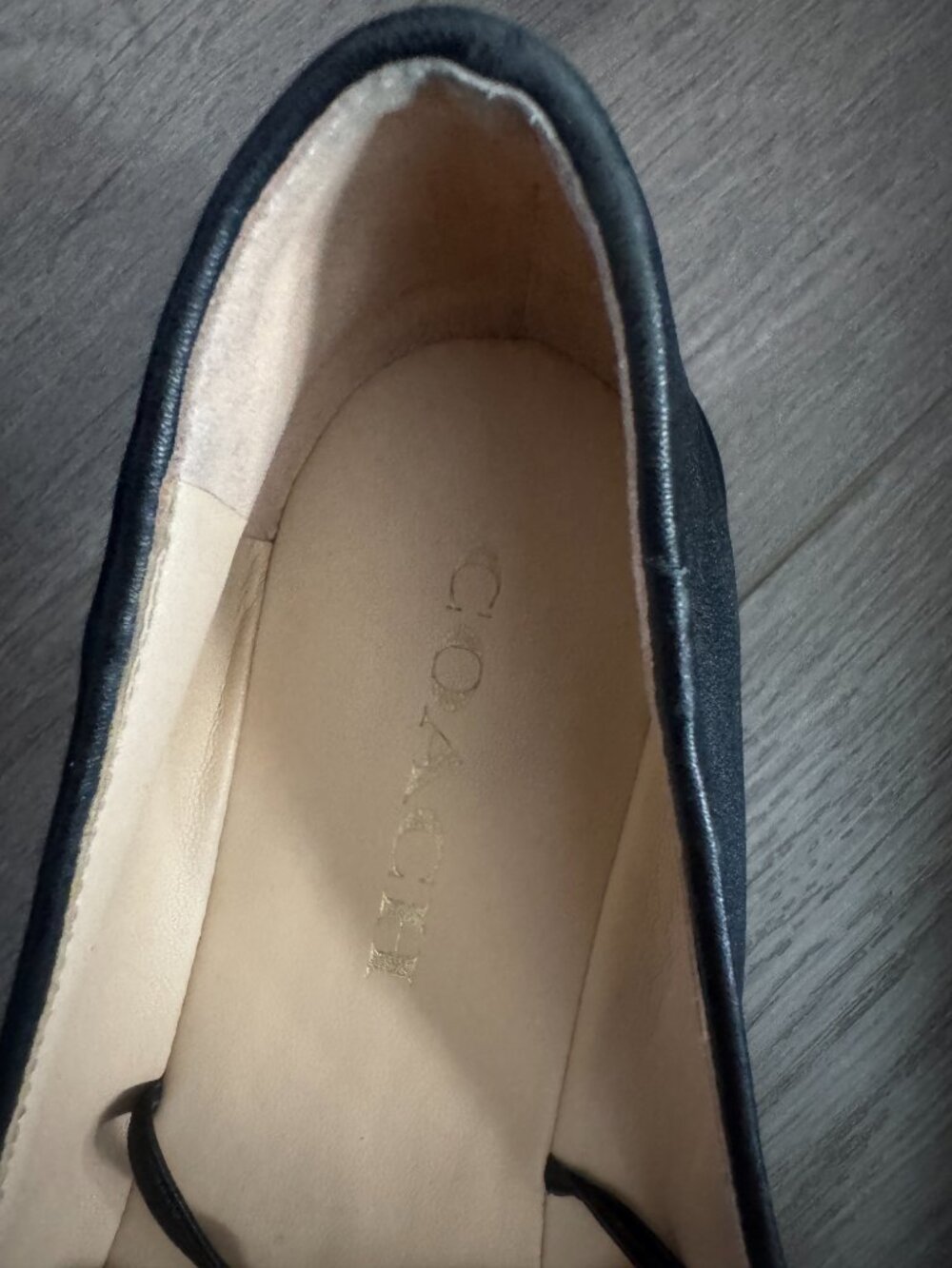 Coach Black Leather Flats | Size 7B | Store Try-On Pair | Read Description - Picture 7 of 16